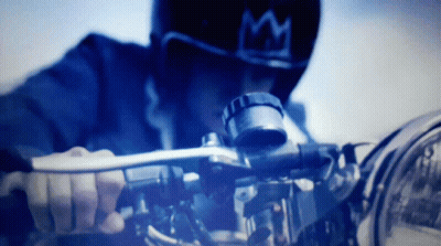 Man In Black Helmet With Crown GIF