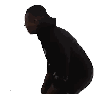 Man In Black Hoodie And Shorts Sticker