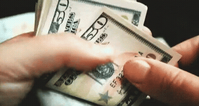 Man In Black Hoodie Holding Stack Of Money GIF