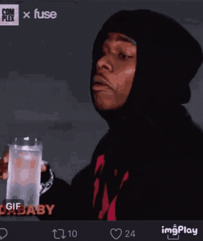 Man In Black Hoodie Holding Water GIF