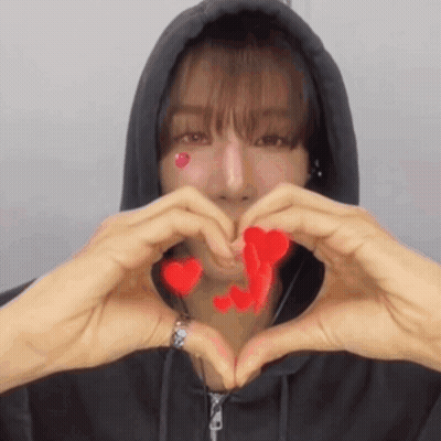 Man In Black Hoodie Making Heart Shape GIF