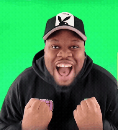 Man In Black Hoodie Playboy Hat Making Face GIF
