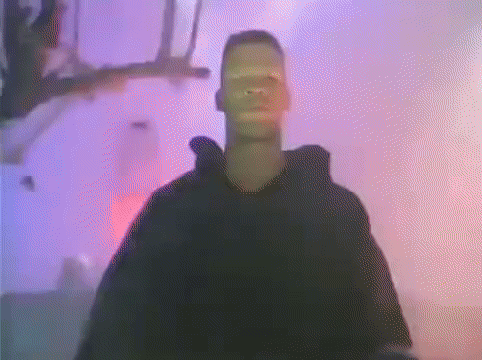 Man In Black Hoodie Purple Background GIF