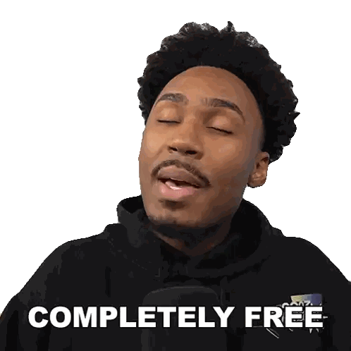 Man In Black Hoodie Says Completely Free Sticker