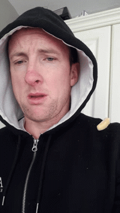 Man In Black Hoodie With Letter E GIF