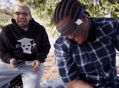 Man In Black Hoodie With White Mask GIF