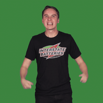 Man In Black Interstate Batteries T-Shirt GIF
