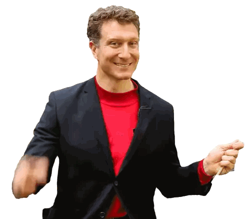 Man In Black Jacket And Red Turtleneck Smiling Sticker