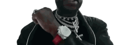Man In Black Jacket And Red Watch Smiling Sticker