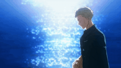 Man In Black Jacket Blue Background GIF