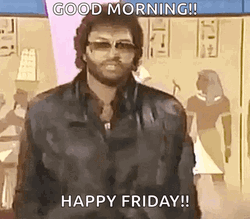 Man In Black Jacket Dancing Happy Friday GIF