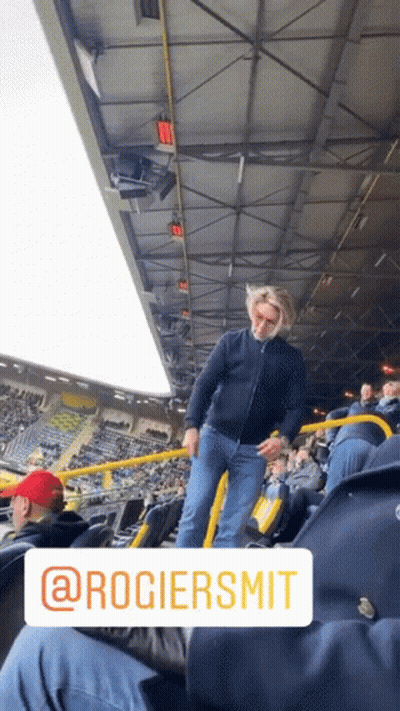 Man In Black Jacket In Stadium @Rociersmit GIF