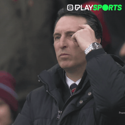 Man In Black Jacket Looking At Watch With Playsports Logo GIF