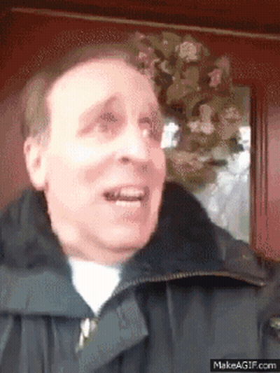 Man In Black Jacket Making Funny Face GIF