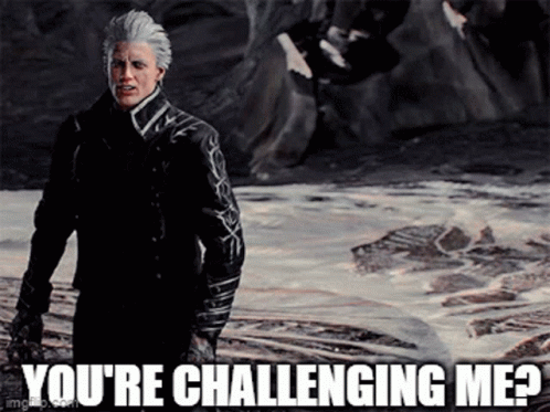 Man In Black Jacket Next To Water Saying You're Challenging Me GIF