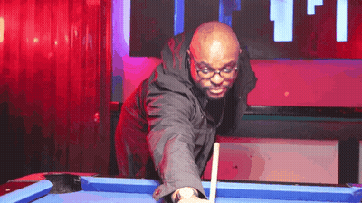 Man In Black Jacket Playing Pool GIF