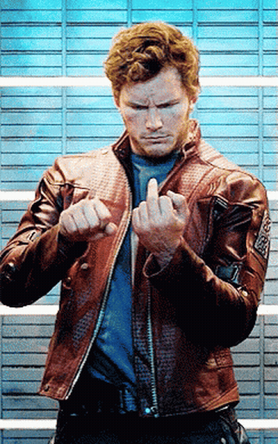 Man In Black Jacket Pointing With No Stimme GIF