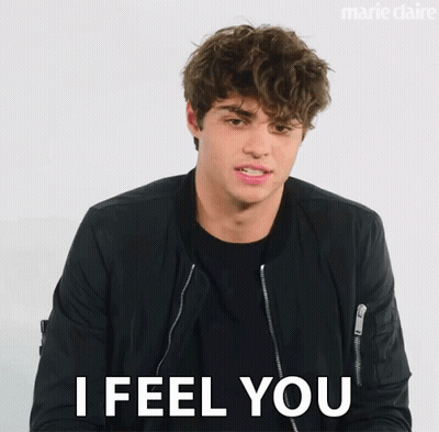 Man In Black Jacket Saying I Feel You GIF
