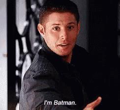 Man In Black Jacket Saying Im Batman GIF