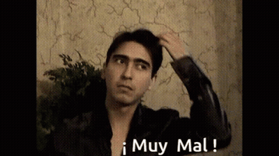 Man In Black Jacket Saying Muy Mal GIF
