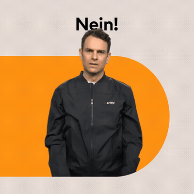 Man In Black Jacket Saying Nein GIF