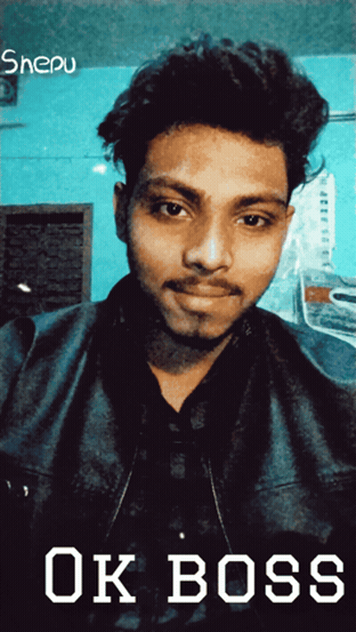 Man In Black Jacket Saying Ok Boss GIF
