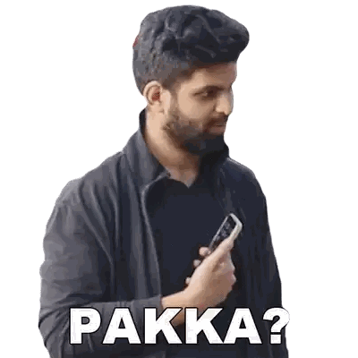 Man In Black Jacket Saying Pakka Sticker