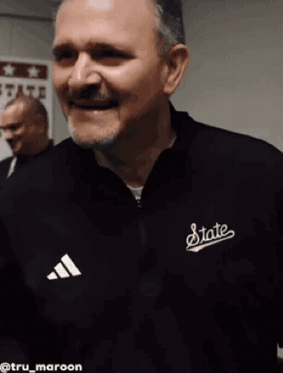 Man In Black Jacket Saying State GIF