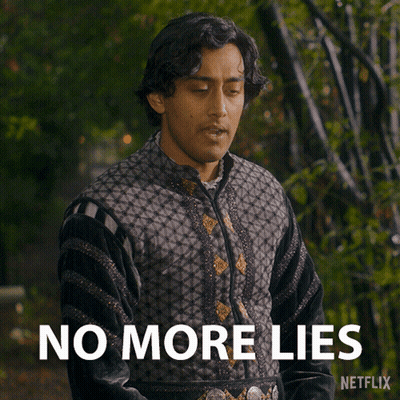 Man In Black Jacket Says No More Lies GIF