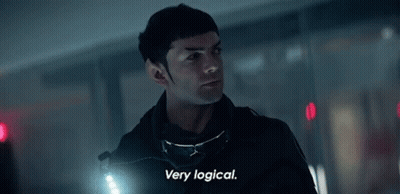 Man In Black Jacket Says Very Logical GIF