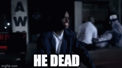 Man In Black Jacket Sitting Beside He Dead Building GIF