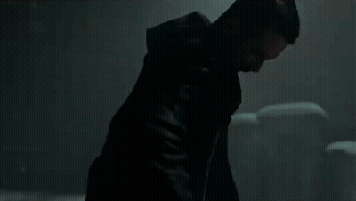 Man In Black Jacket Standing In Snow GIF