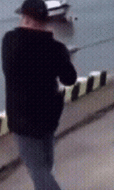 Man In Black Jacket Walking GIF