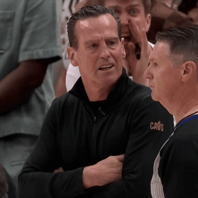 Man In Black Jacket With Cavs GIF
