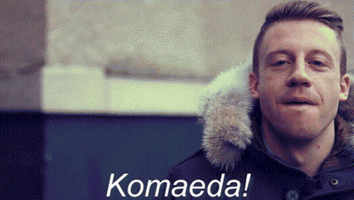 Man In Black Jacket With Fur Hood Says Komaedal GIF