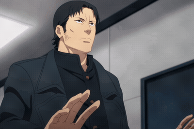 Man In Black Jacket With Hands Outstretched Hallway GIF