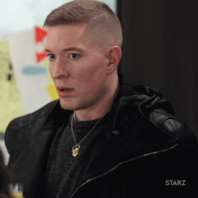 Man In Black Jacket With Necklace Saying Starz GIF
