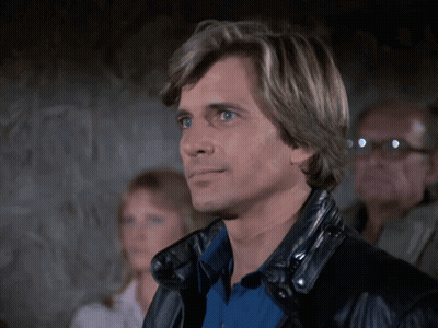Man In Black Leather Jacket Looking Aside GIF
