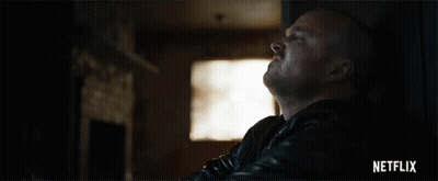Man In Black Leather Jacket Looking Up GIF