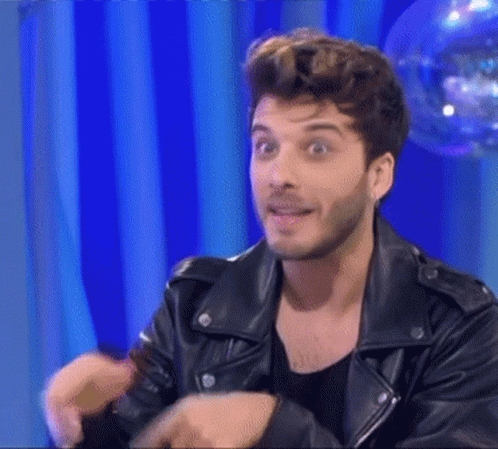 Man In Black Leather Jacket Making Funny Face GIF