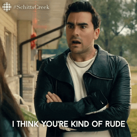Man In Black Leather Jacket Says I Think You're Kind Of Rude GIF