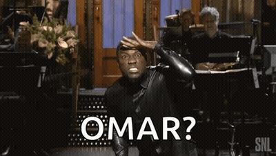 Man In Black Leather Suit Making Funny Face Asking Omar GIF