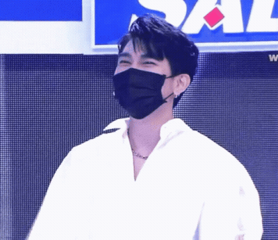 Man In Black Mask And White Shirt GIF