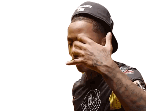 Man In Black NBA Hat And Shirt Sticker