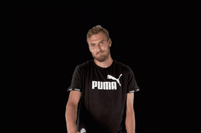 Man In Black Puma T-Shirt GIF