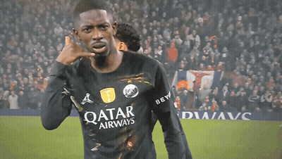 Man In Black Qatar Airways Jersey GIF