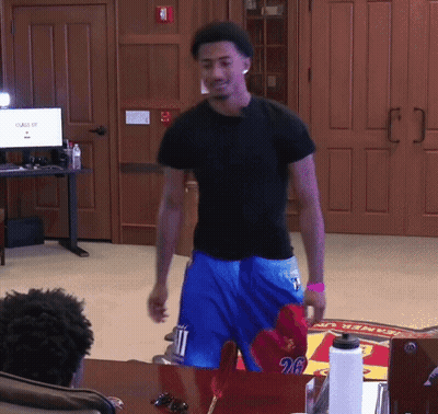 Man In Black Shirt And Blue Shorts Number 28 GIF