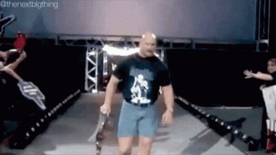 Man In Black Shirt And Blue Shorts Walking Runway GIF
