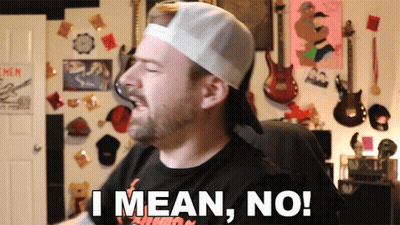 Man In Black Shirt And Hat Says I Mean No GIF
