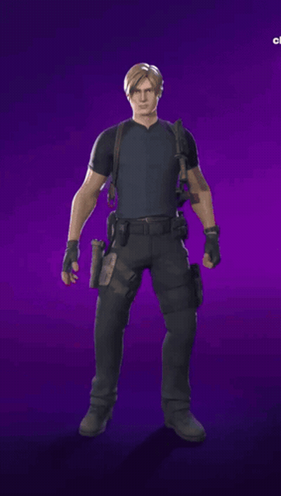 Man In Black Shirt And Pants Before Purple Lights GIF